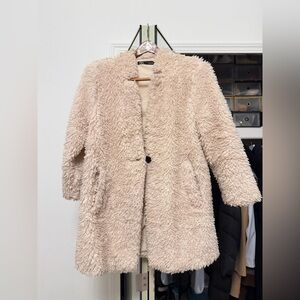 Zara Women's Soft Beige Teddy Jacket